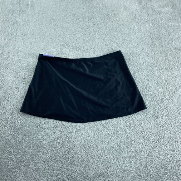 TYR Womens DriMax Black Swim Skirt With Purple & Aqua Stripes Size Large 2662 - Picture 2 of 9